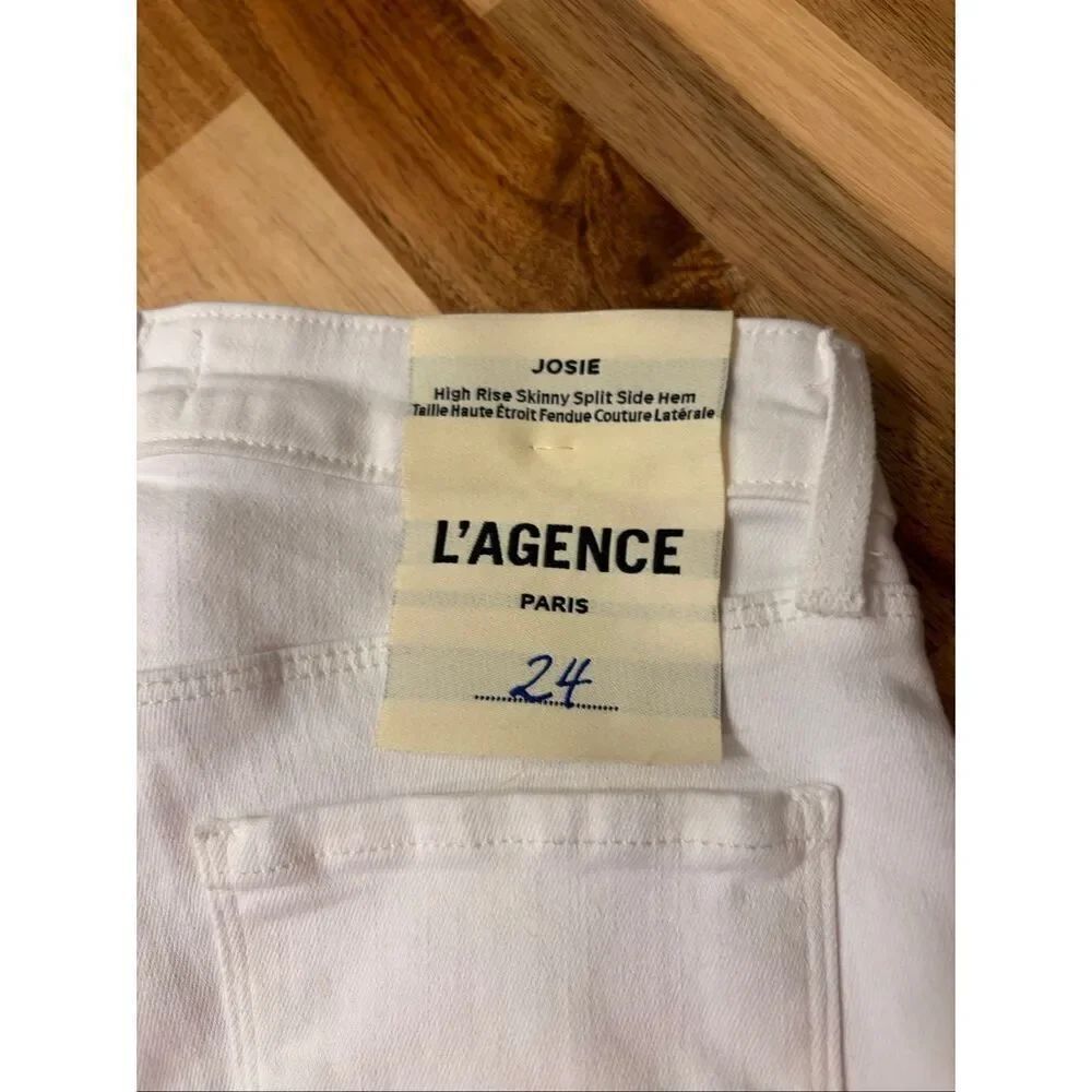 L'AGENCE Josie High Rise Skinny Split Side Hem Jeans - Picture 5 of 7